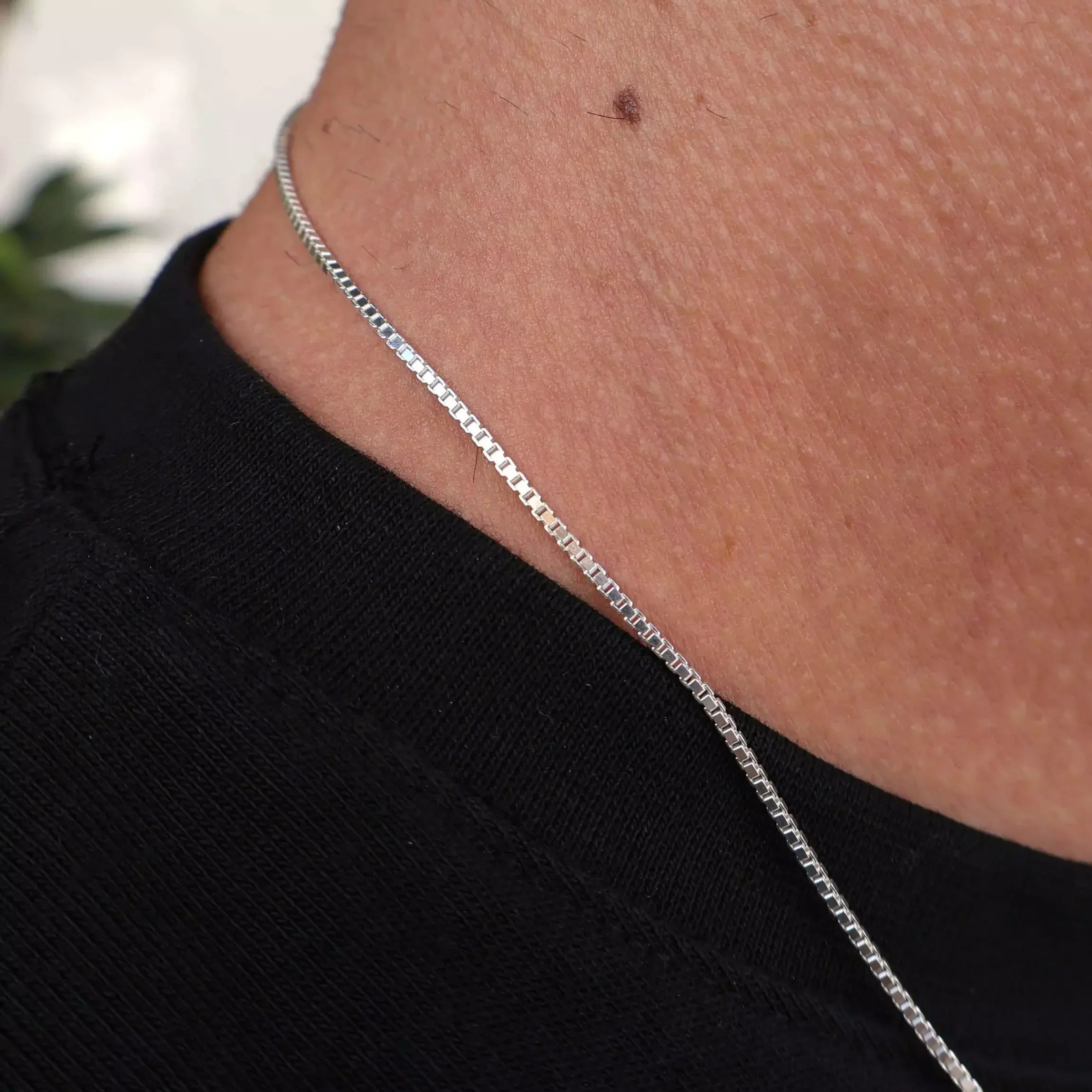 Thick Men's Venetian Chain in 925 Silver