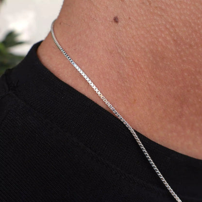 Thick Men's Venetian Chain in 925 Silver