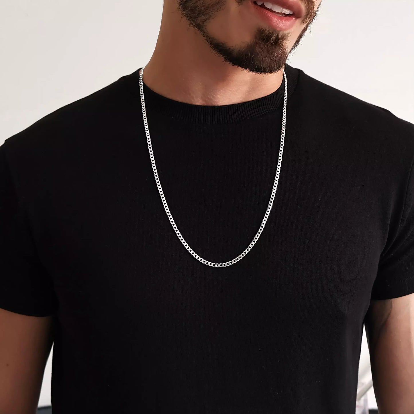 Men's 4 mm Grumet Chain in 925 Silver