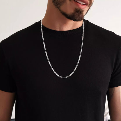 Men's 4 mm Grumet Chain in 925 Silver
