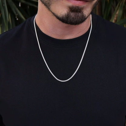 Fizzy Flat Men's Chain in 925 Silver