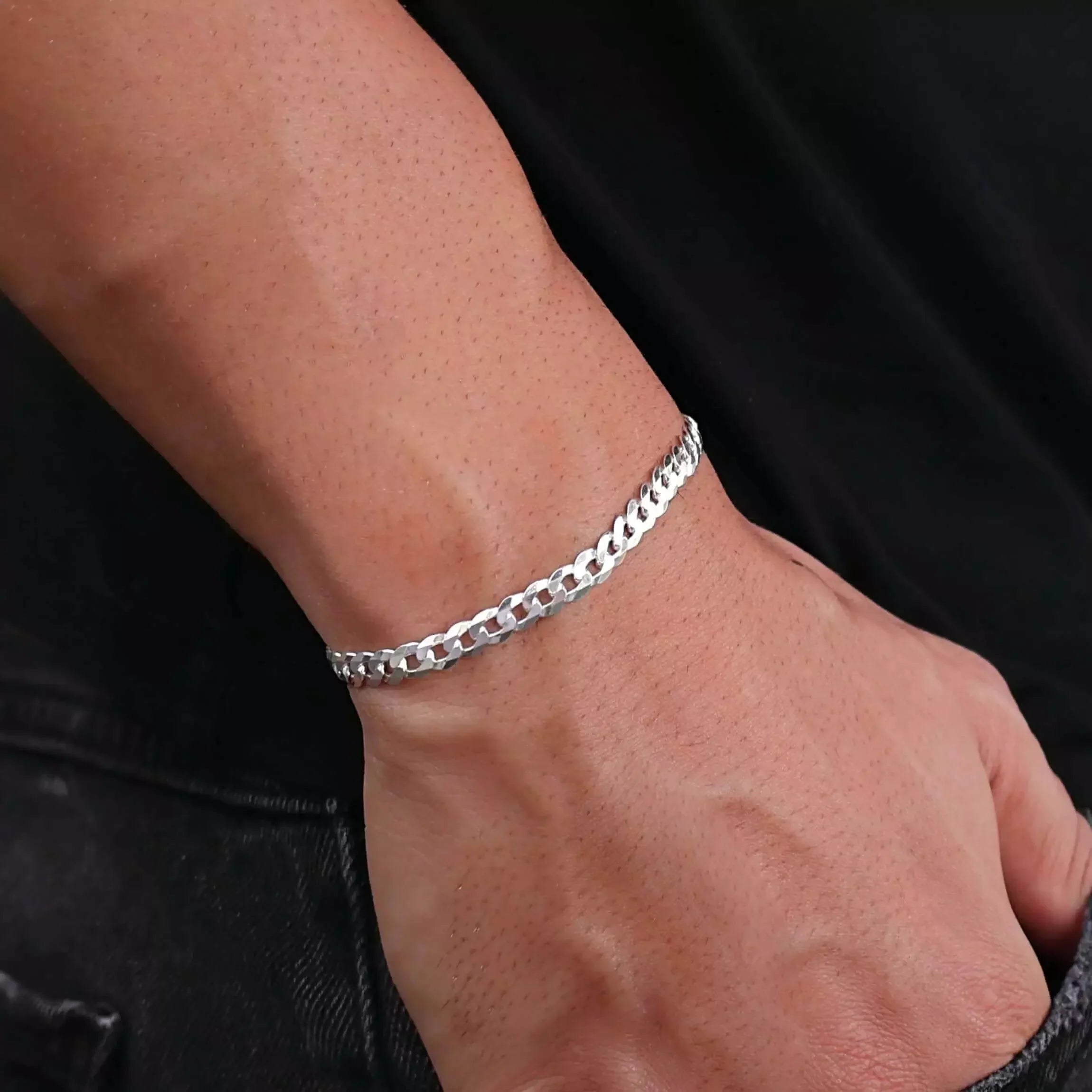 Men's Grumet Bracelet 5 mm in 925 Silver