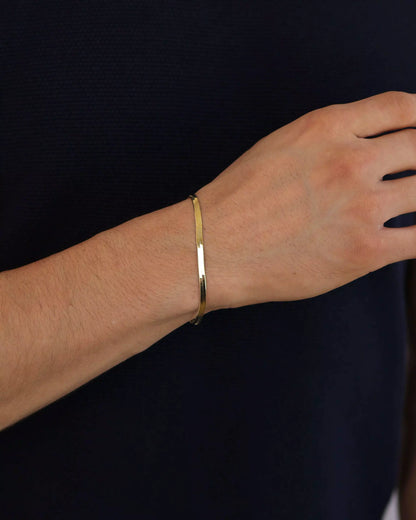 Laminated Bracelet in 925 Sterling Silver – 18k Gold Plated