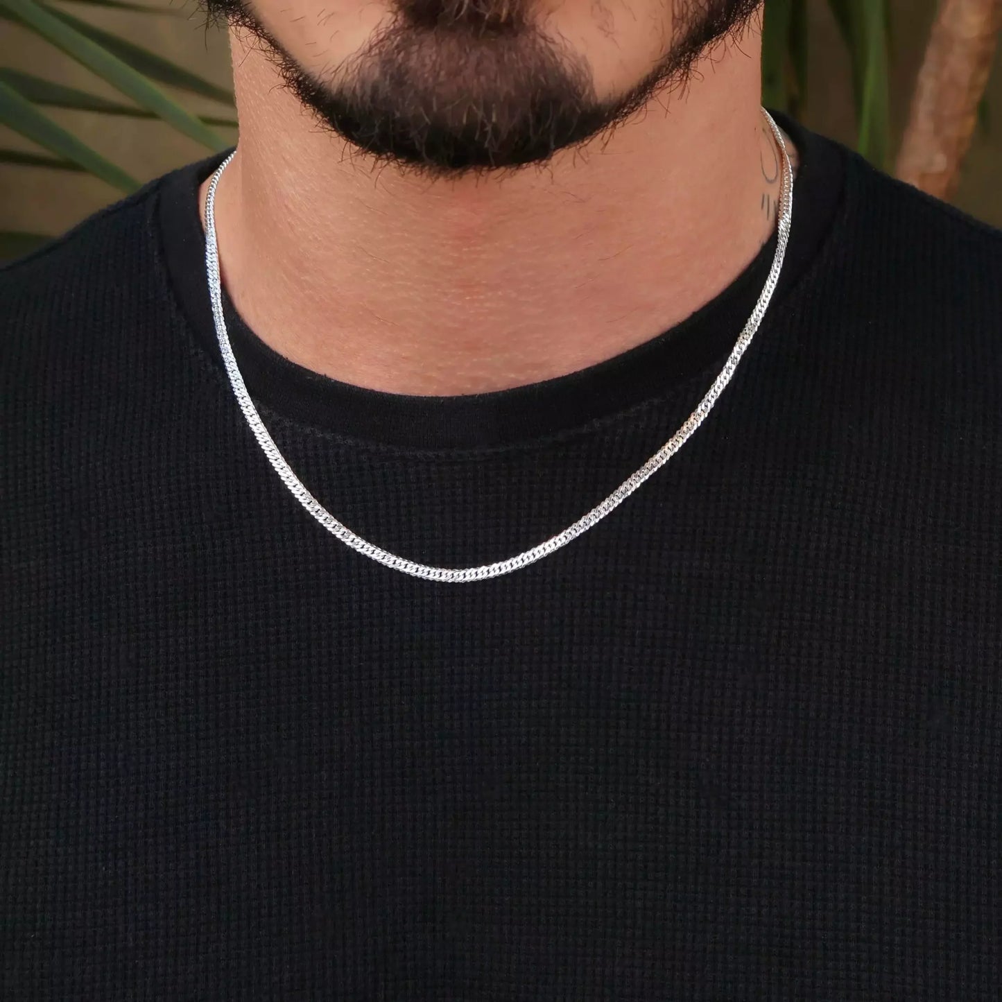 Double Link Grumet Chain 3mm in 925 Silver