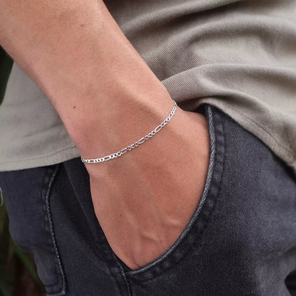 Men's Fígaro 2 mm Bracelet in 925 Silver