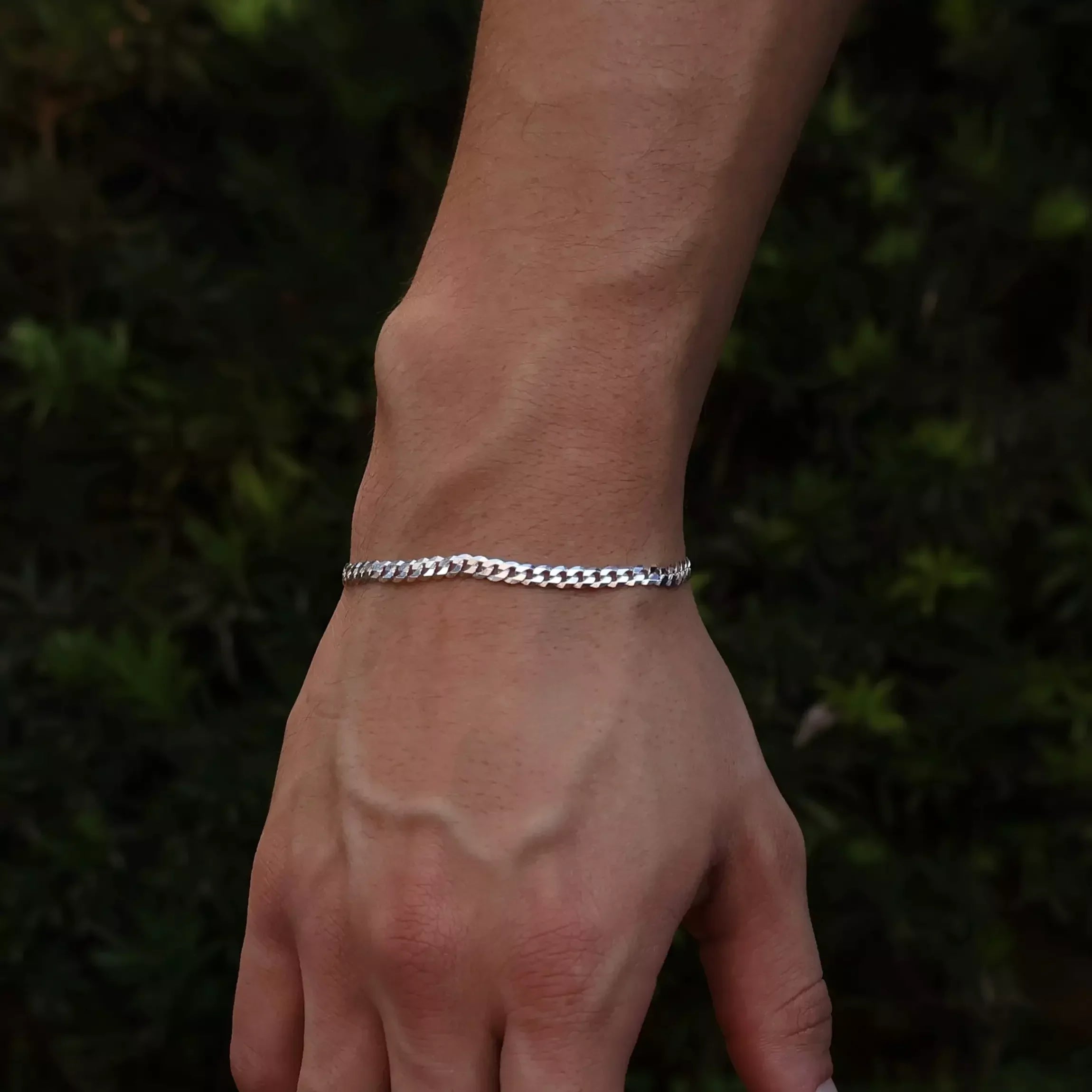 Men's 4mm Grumet Bracelet in 925 Silver