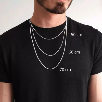 Men's Piastrine Chain in 925 Silver