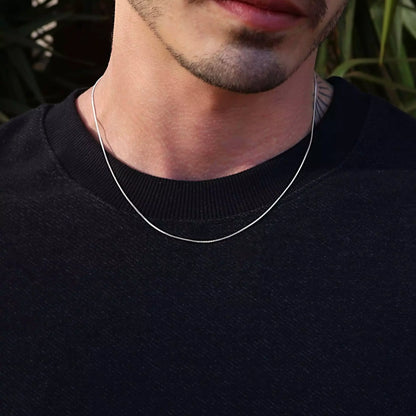 Thin Men's Venetian Chain in 925 Silver