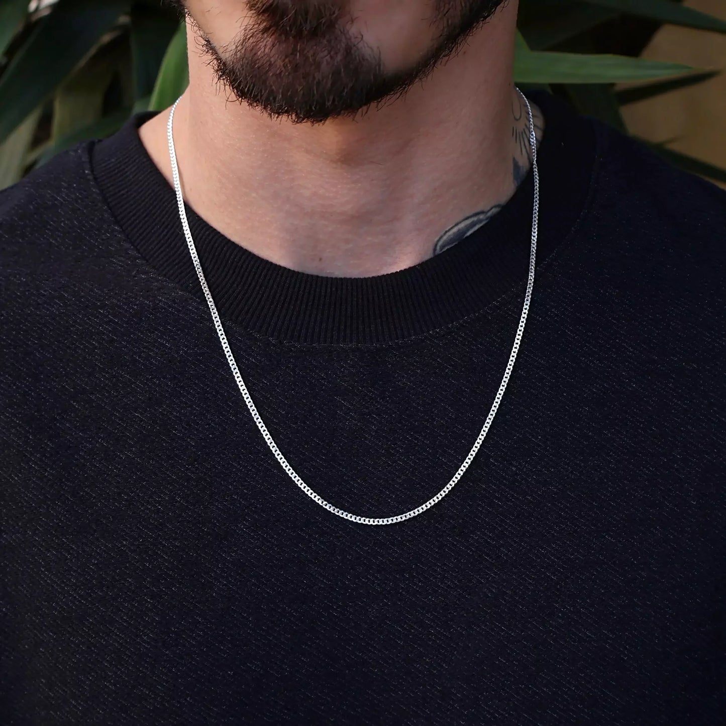Men's 2 mm Grumet Chain in 925 Silver