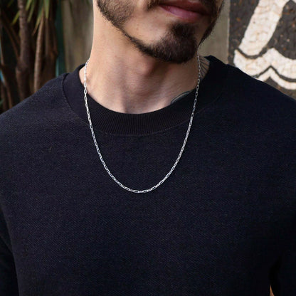 Long Link Chain in 925 Silver