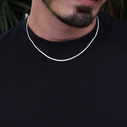 Thin Men's Scale Chain in 925 Silver
