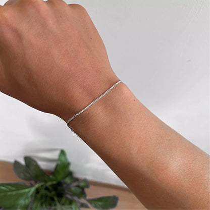 Men's Thin Grumet Bracelet in 925 Silver