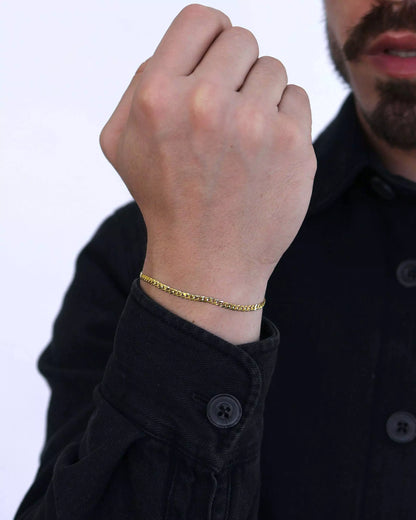 2mm Grumet Bracelet in 925 Sterling Silver – 18k Gold Plated