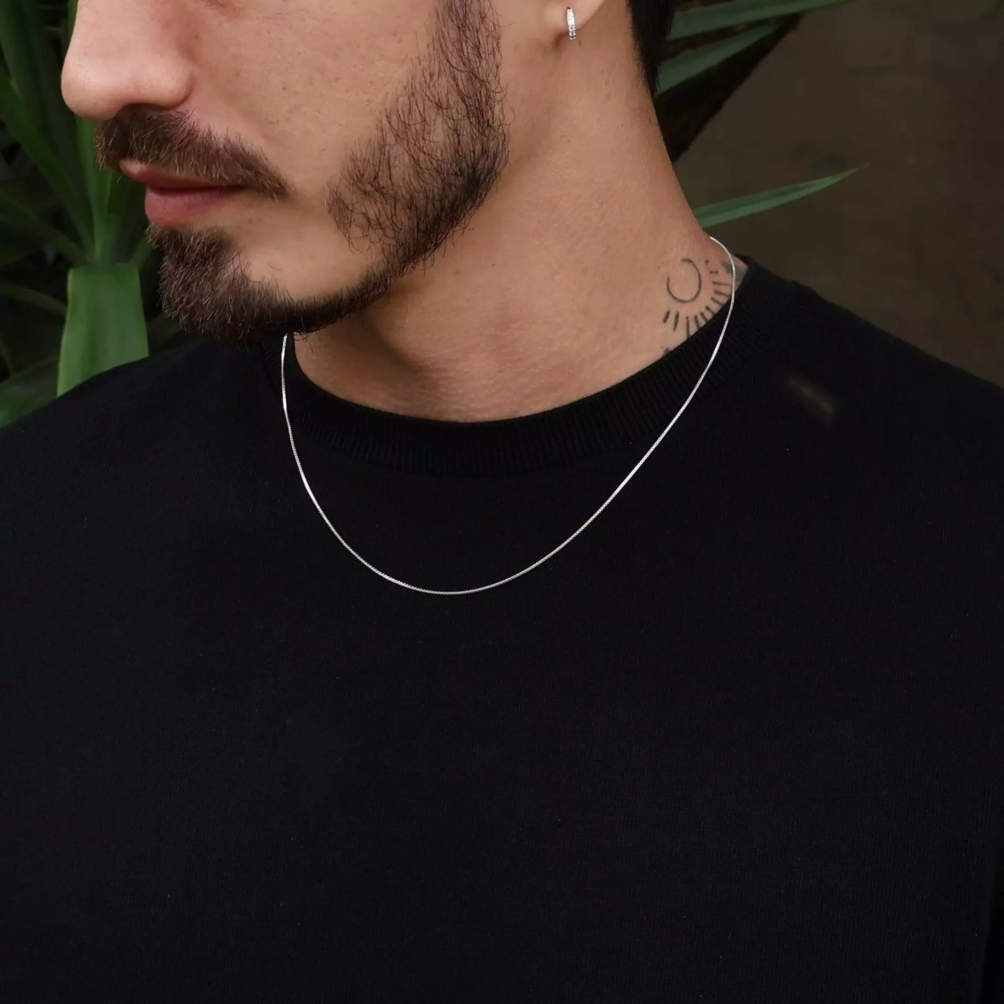 Men's Thin Rolled Chain in 925 Silver