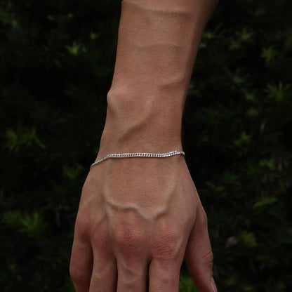 Double Link Grumet Bracelet 3 mm 925 Silver