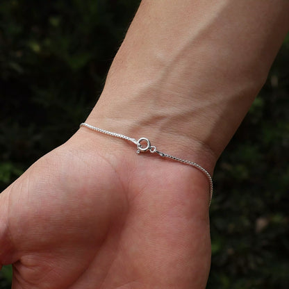 Men's Thin Venetian Bracelet in 925 Silver