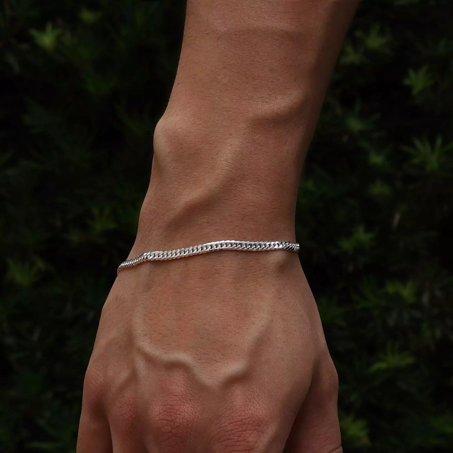 Double Link Grumet Bracelet 4mm in 925 Silver