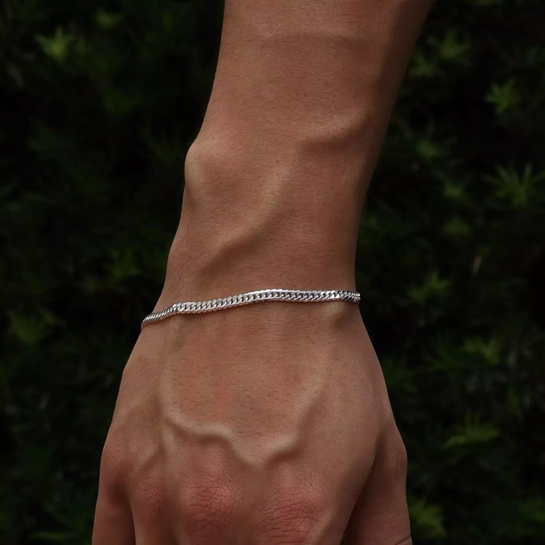 Double Link Grumet Bracelet 4mm in 925 Silver
