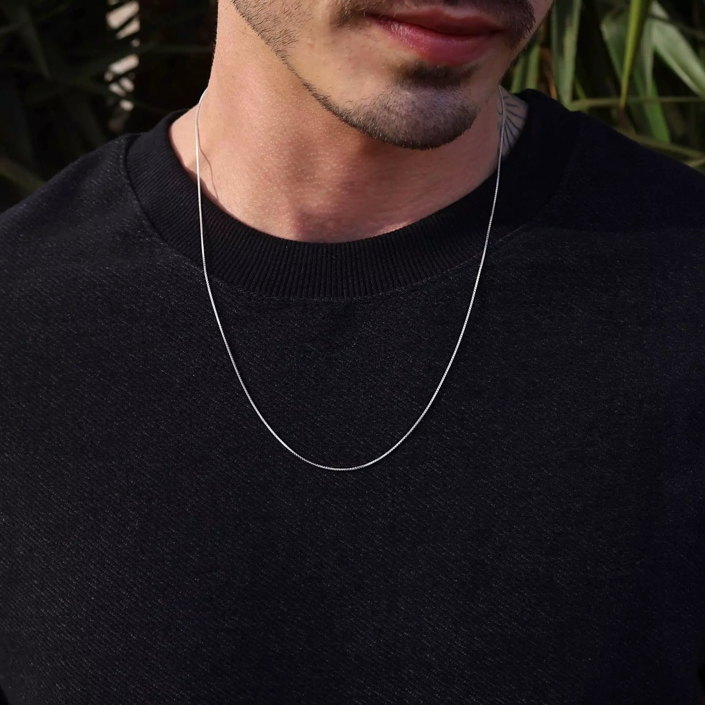 Thin Men's Venetian Chain in 925 Silver