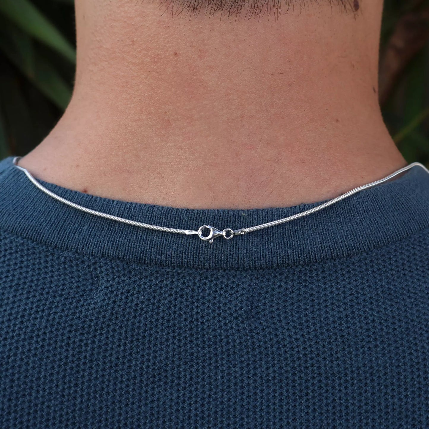 Men's Thin Rope Chain in 925 Silver