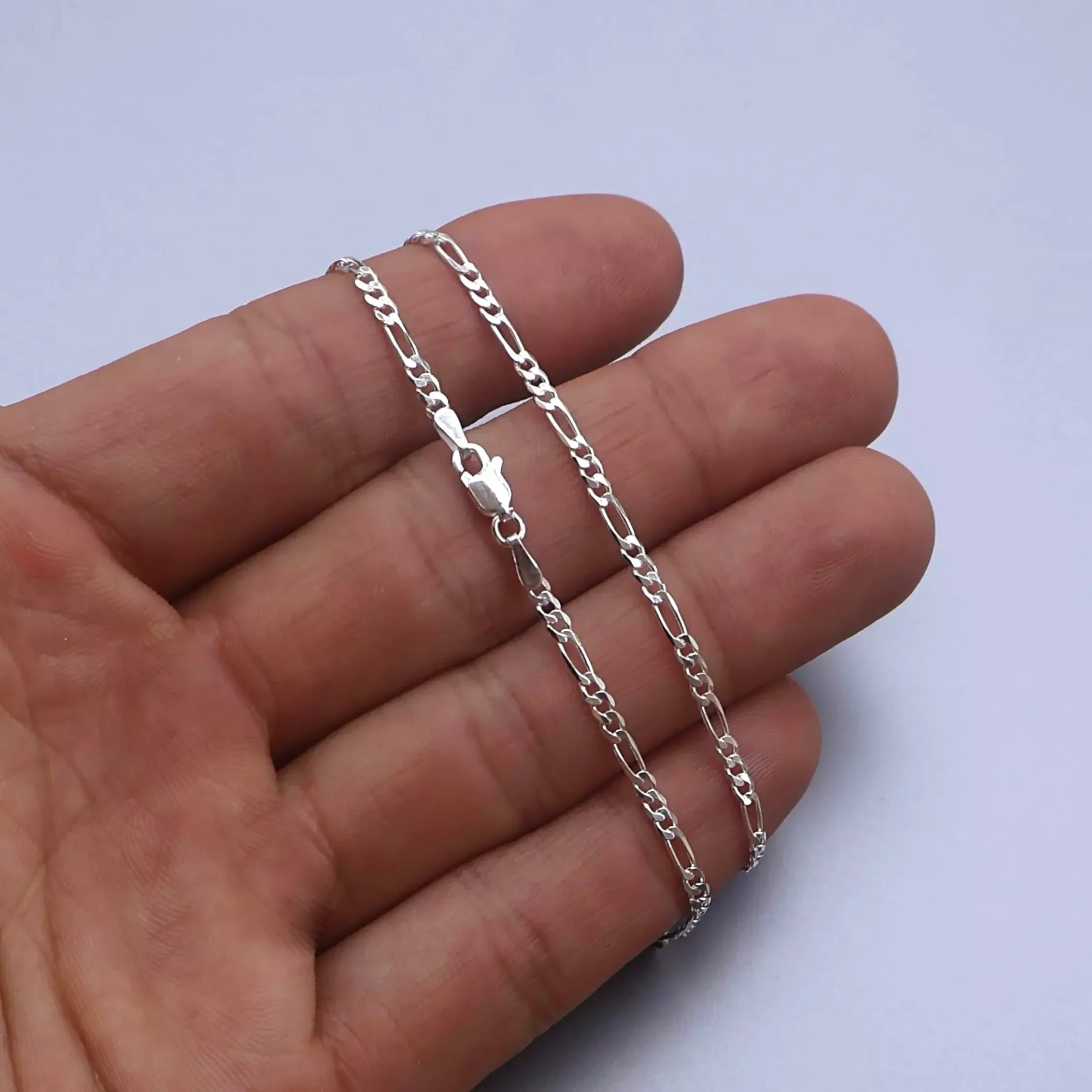 Men's Figaro Chain 2 mm in 925 Silver