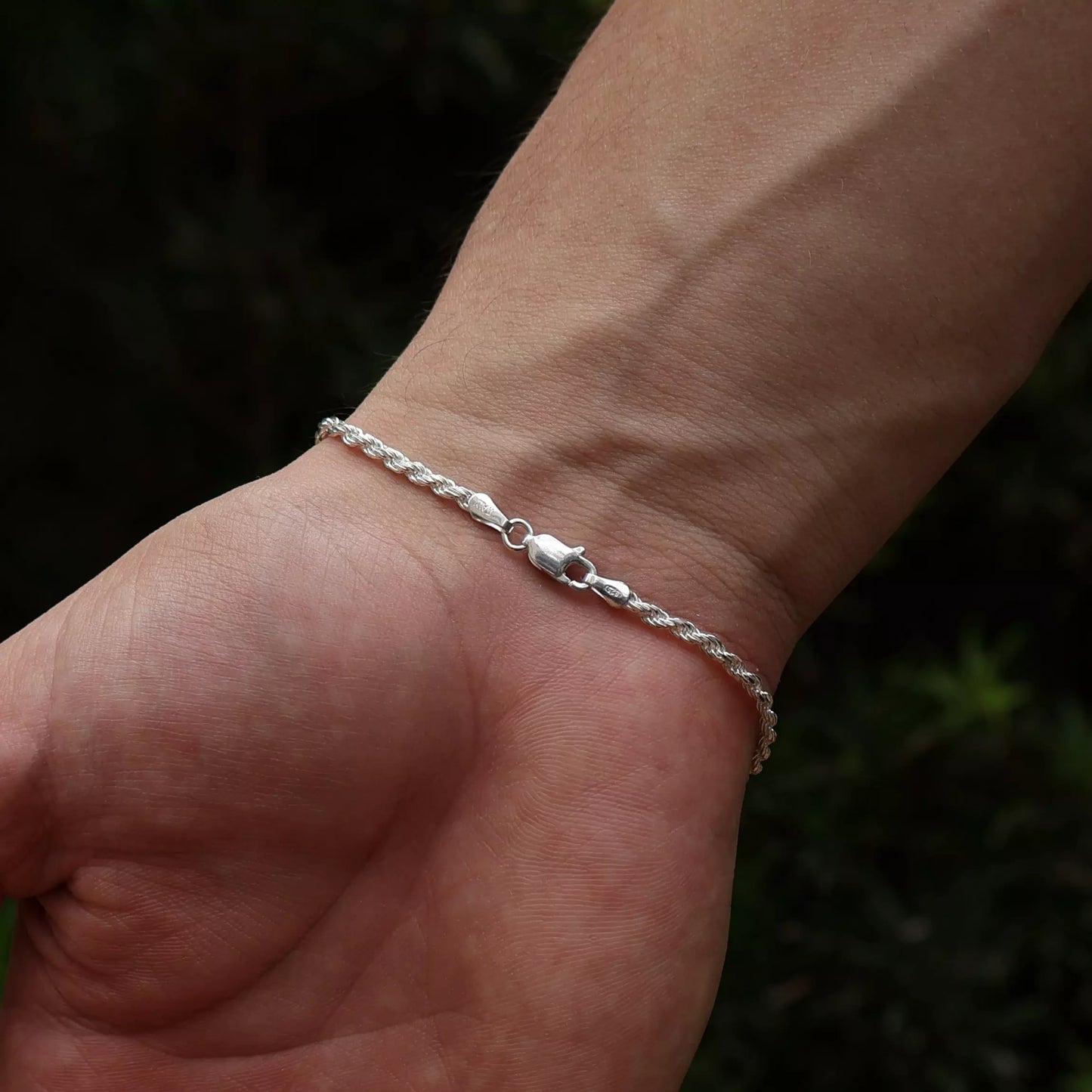Men's Baiano Cord Bracelet in 925 Silver