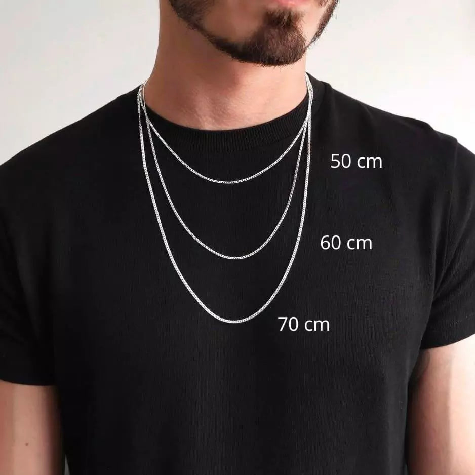 Fine Men's Baiano Chain Necklace in 925 Silver