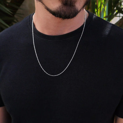 Fina Men's Figaro Chain in 925 Silver