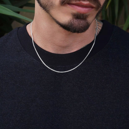 Men's 2 mm Grumet Chain in 925 Silver