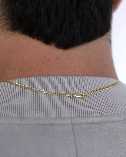 2mm 925 Sterling Silver Grumet Chain – 18k Gold Plated