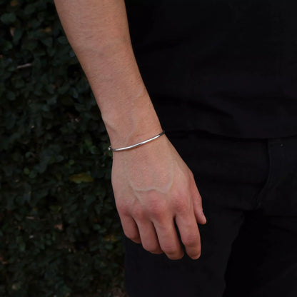 Thick Silver Men's Bracelet