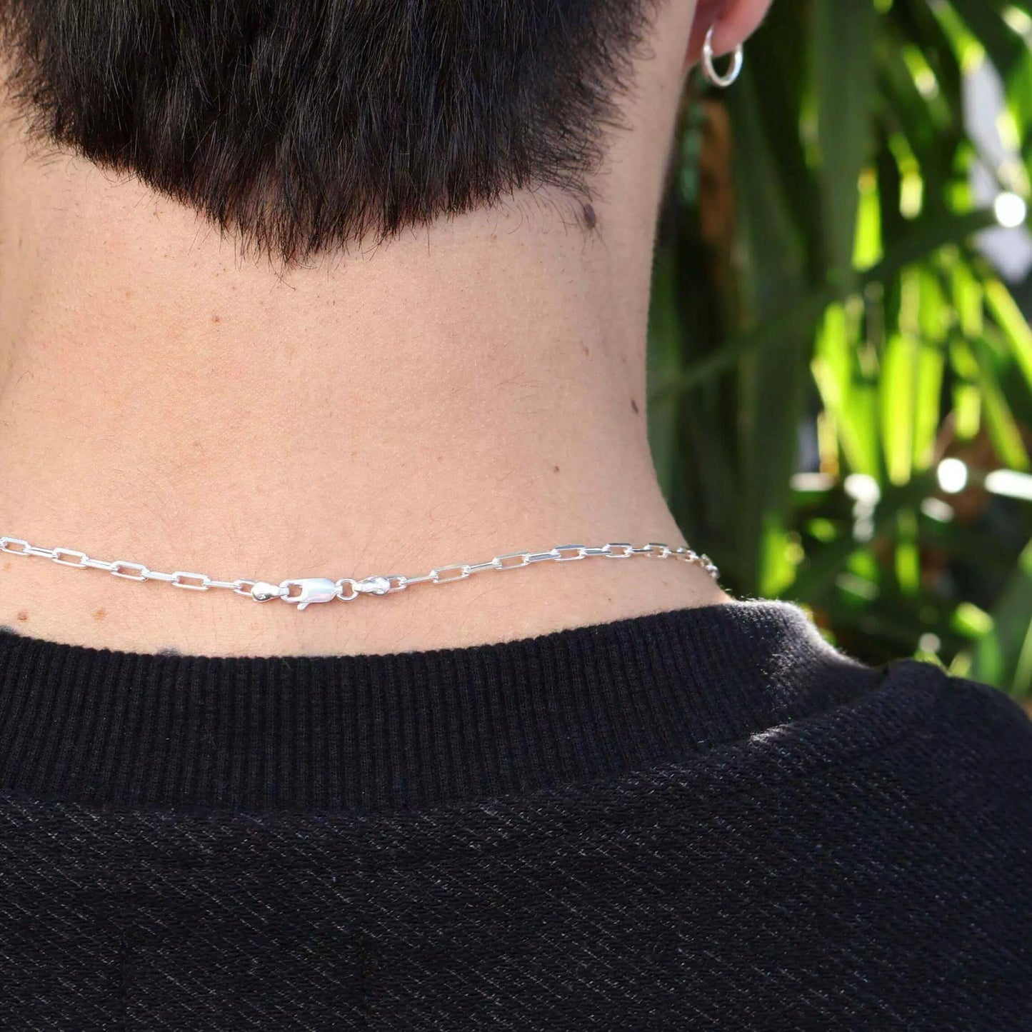 Long Link Chain in 925 Silver