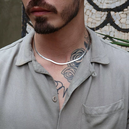 Men's Thick Rolled Chain in 925 Silver