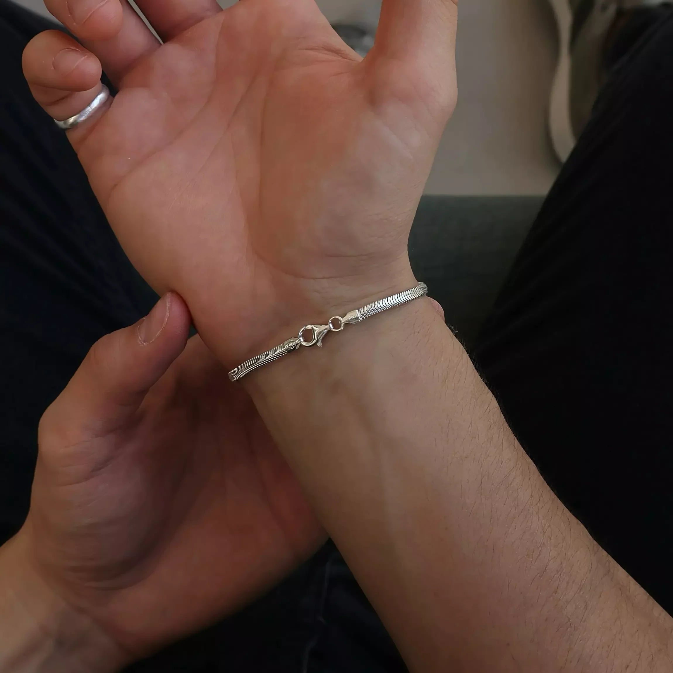 Men's Scale Bracelet in 925 Silver