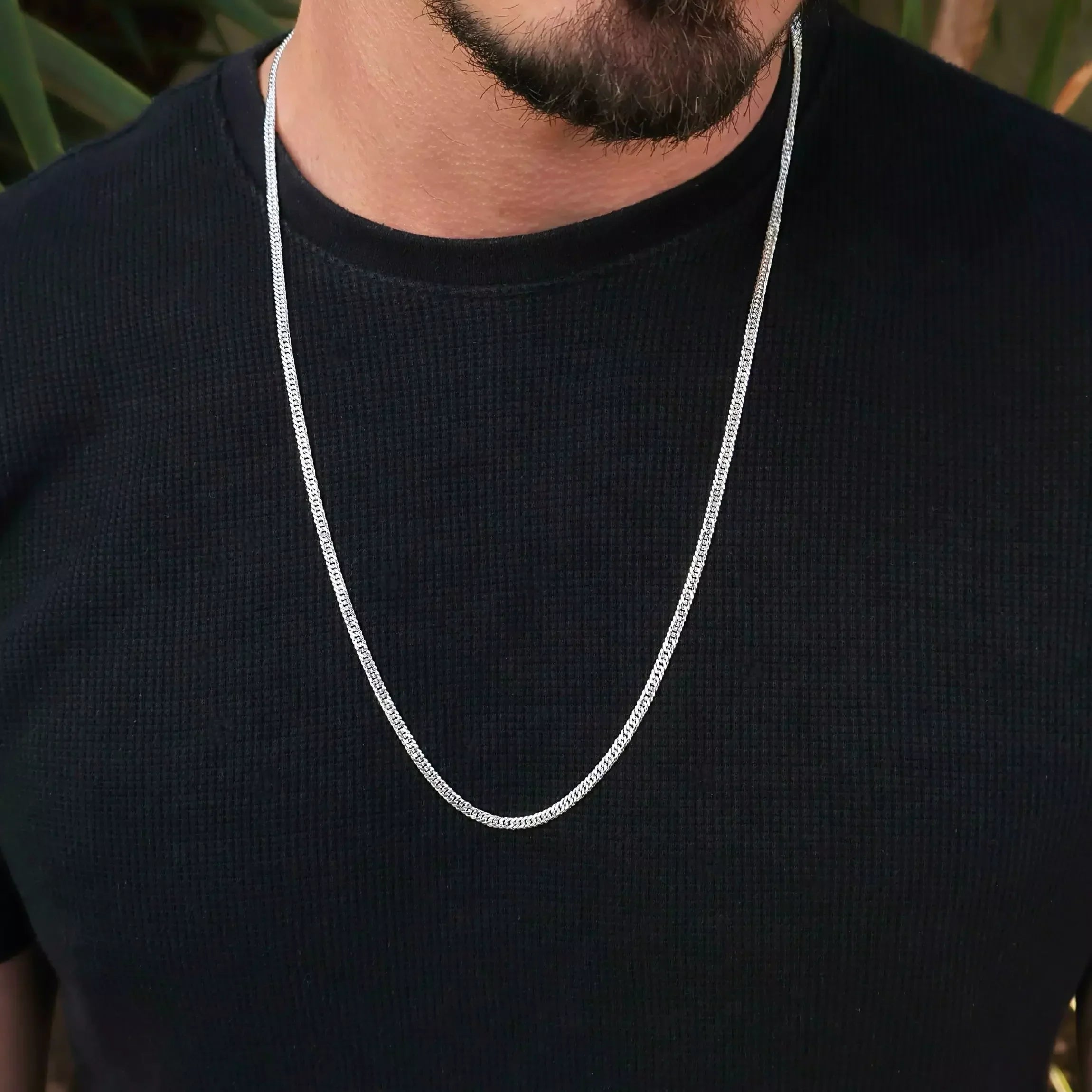 Double Link Grumet Chain 3mm in 925 Silver