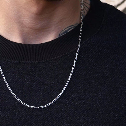 Long Link Chain in 925 Silver