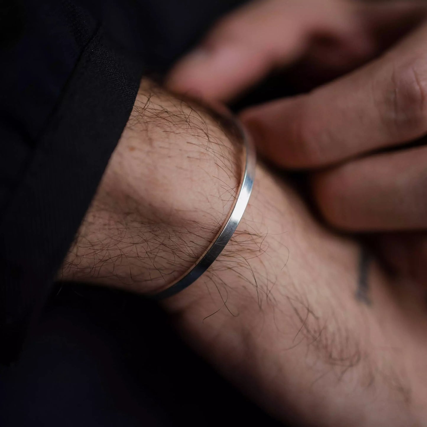 Men's Square Silver Bracelet