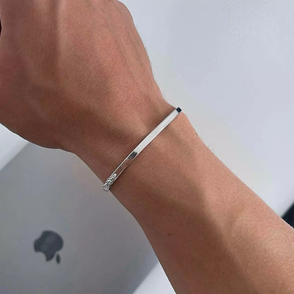 Men's Square Silver Bracelet